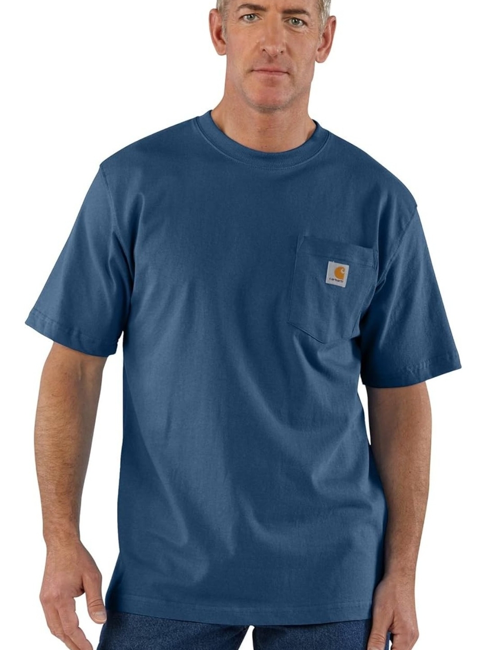 Carhartt Men's Short-Sleeve Pocket Tee - Slate Blue